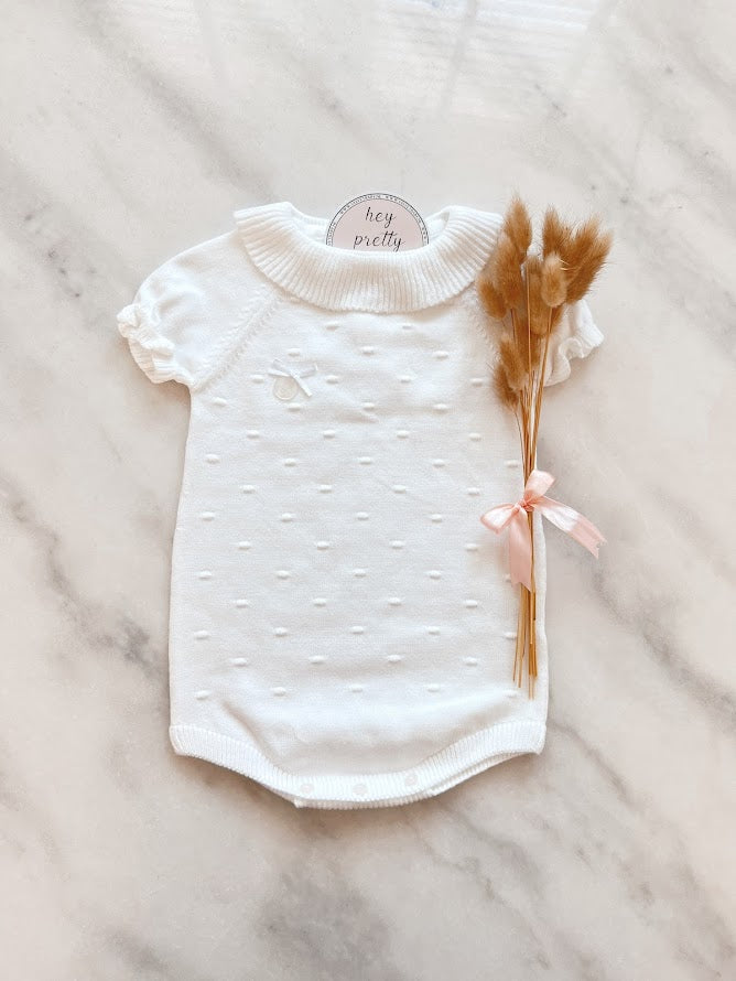 Baby Setje Gebreid Babypakje Wit Gebreid Boxpakje Zomer Wit