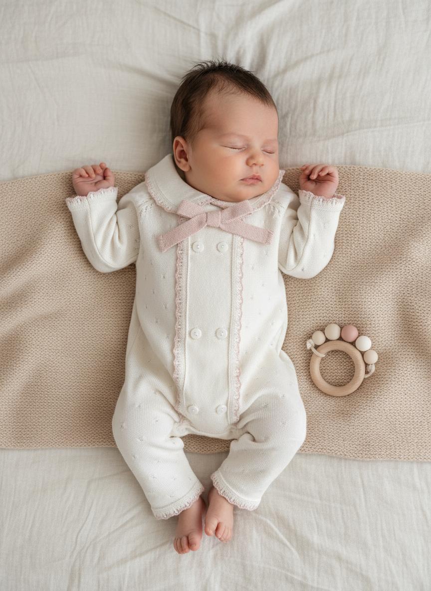 Blushy bow boxpakje roze strik – Velvetbaby