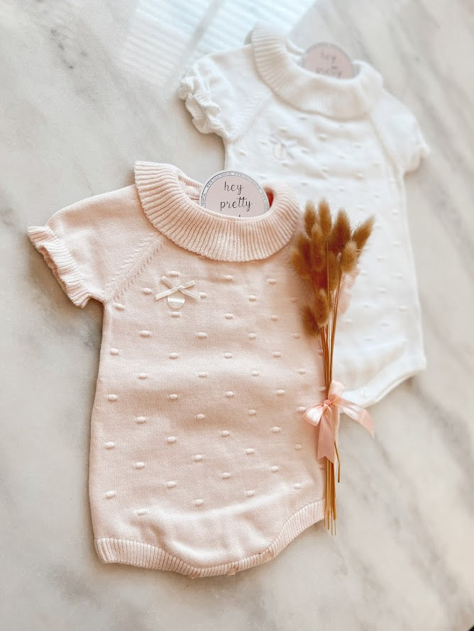 Gebreid boxpakje zomer wit – Velvetbaby